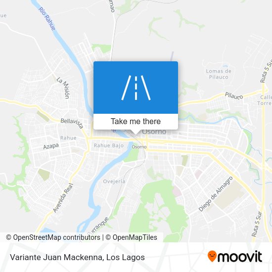 Mapa de Variante Juan Mackenna