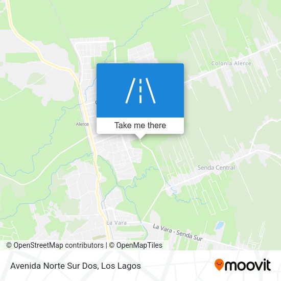 Mapa de Avenida Norte Sur Dos