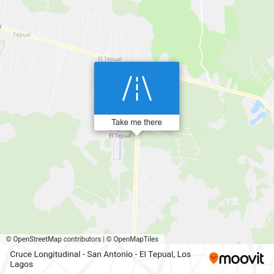 Cruce Longitudinal - San Antonio - El Tepual map