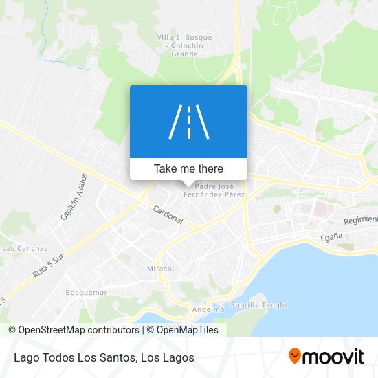 Mapa de Lago Todos Los Santos