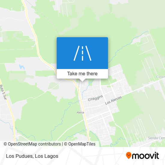 Mapa de Los Pudues