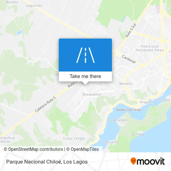 Parque Nacional Chiloé map