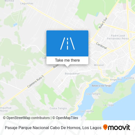 Mapa de Pasaje Parque Nacional Cabo De Hornos