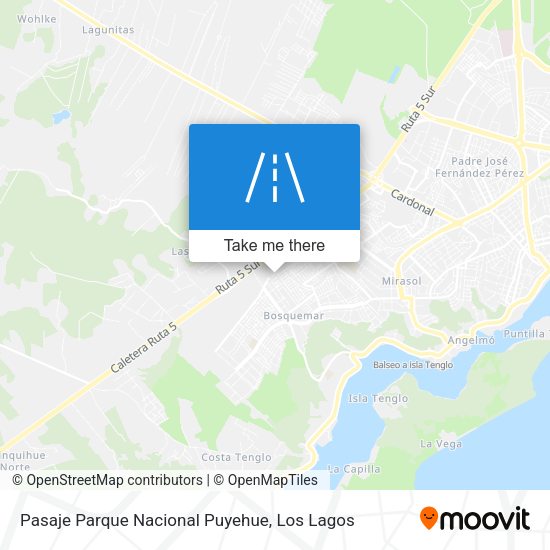 Mapa de Pasaje Parque Nacional Puyehue