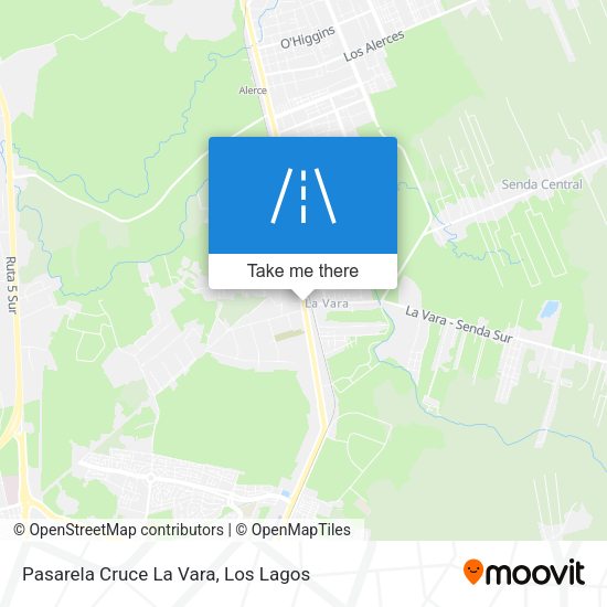 Pasarela Cruce La Vara map