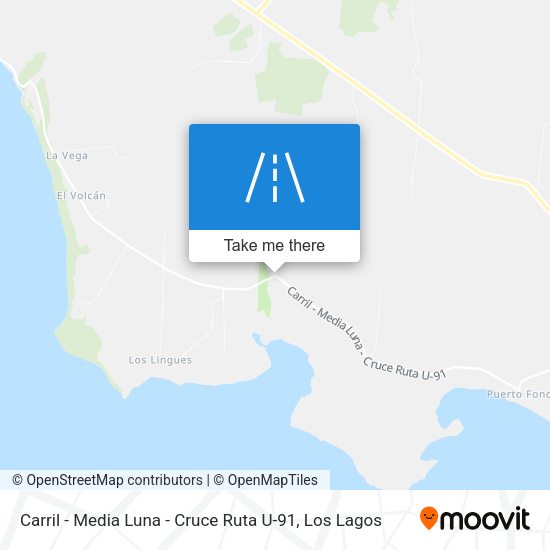 Mapa de Carril - Media Luna - Cruce Ruta U-91
