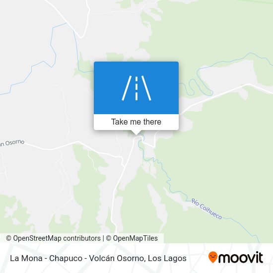 Mapa de La Mona - Chapuco - Volcán Osorno