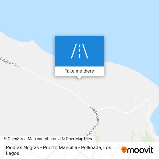 Mapa de Piedras Negras - Puerto Mancilla - Pellinada