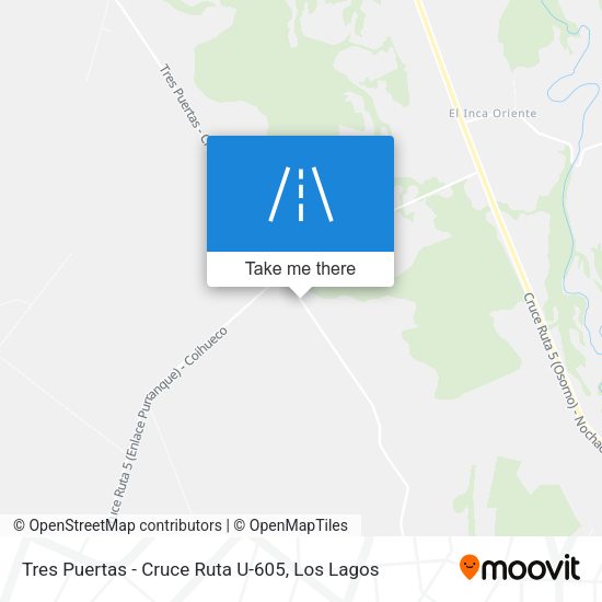 Mapa de Tres Puertas - Cruce Ruta U-605