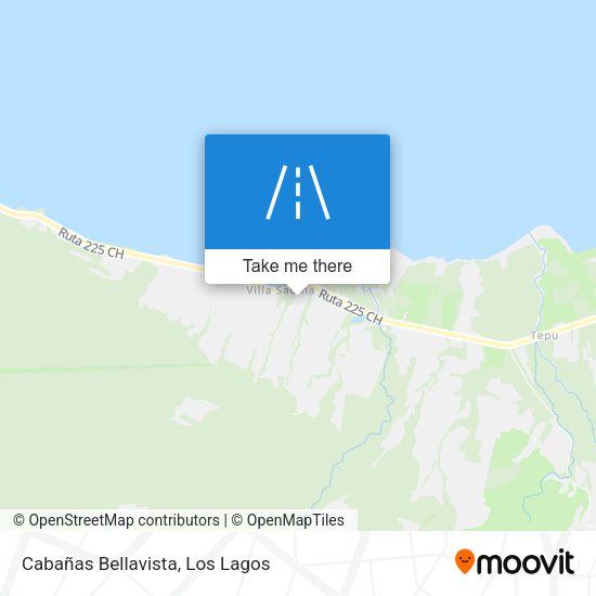 Cabañas Bellavista map
