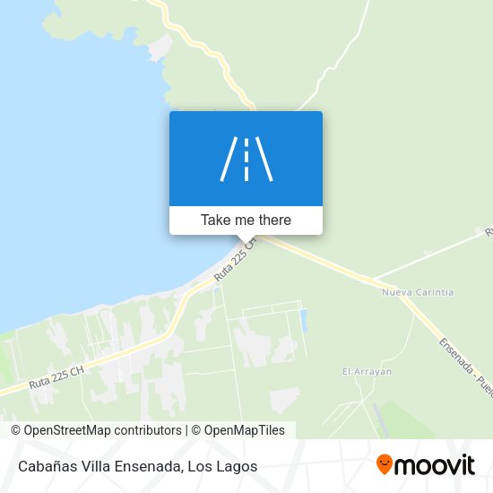 Cabañas Villa Ensenada map