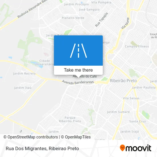 Rua Dos Migrantes map