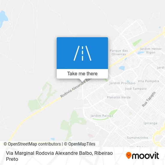 Via Marginal Rodovia Alexandre Balbo map