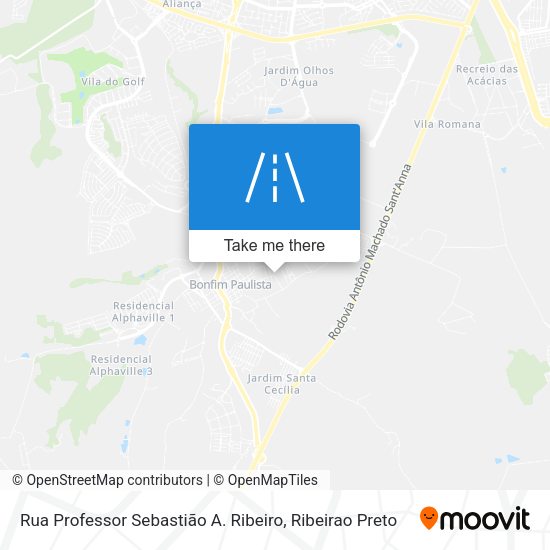Rua Professor Sebastião A. Ribeiro map