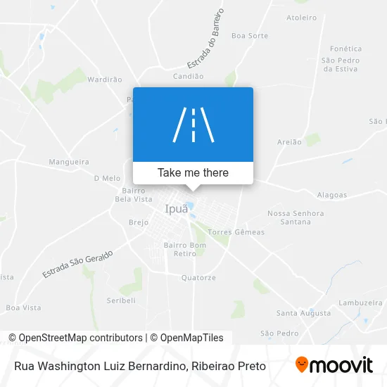 Rua Washington Luiz Bernardino map