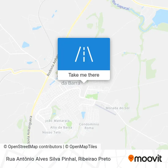 Rua Antônio Alves Silva Pinhal map