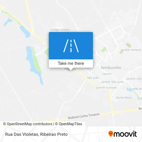 Rua Das Violetas map