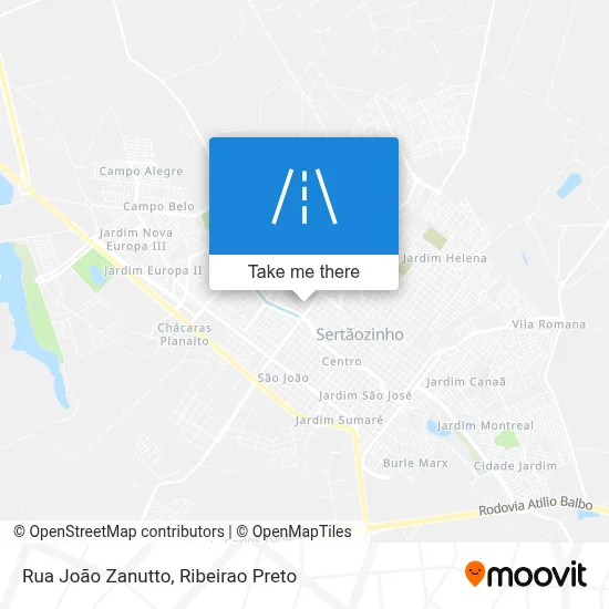 Rua João Zanutto map