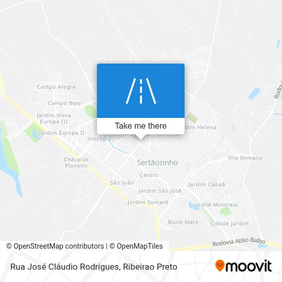 Rua José Cláudio Rodrigues map