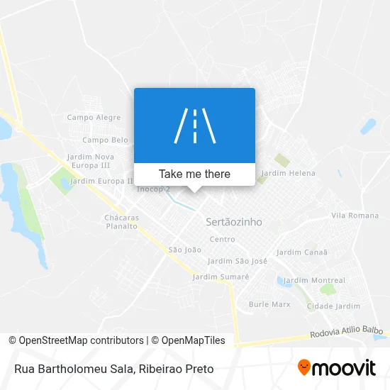 Rua Bartholomeu Sala map