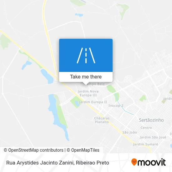Rua Arystides Jacinto Zanini map