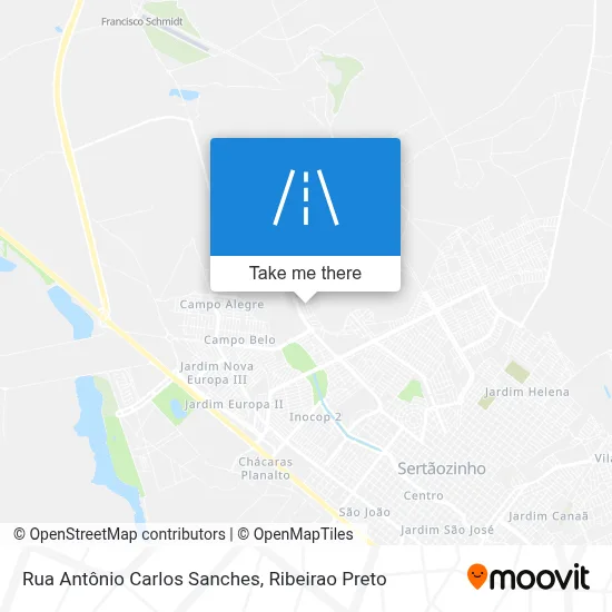 Rua Antônio Carlos Sanches map