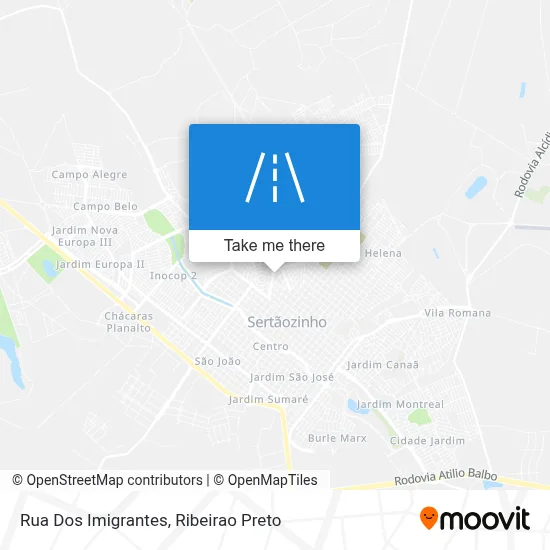 Rua Dos Imigrantes map