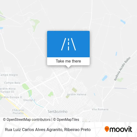 Rua Luiz Carlos Alves Agranito map