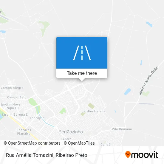Rua Amélia Tomazini map