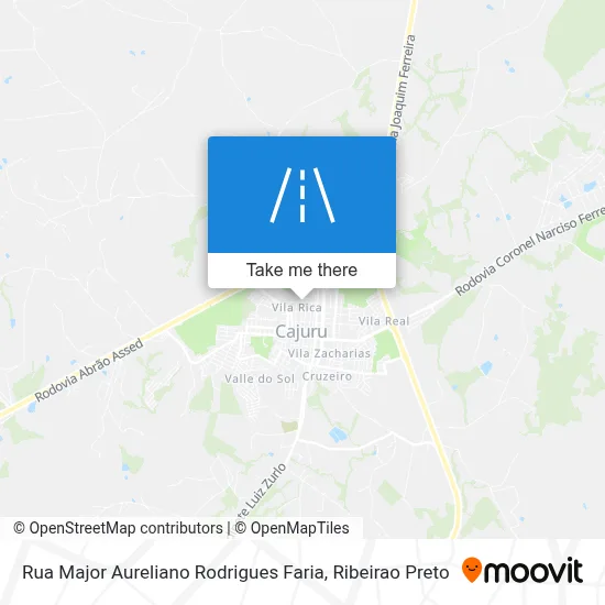Rua Major Aureliano Rodrigues Faria map
