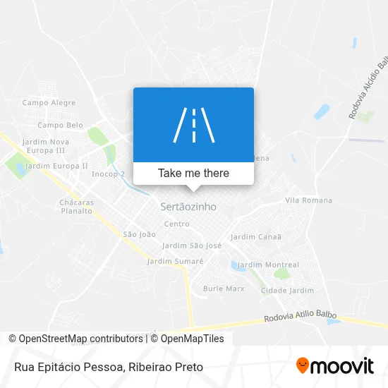 Rua Epitácio Pessoa map