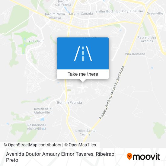 Avenida Doutor Amaury Elmor Tavares map