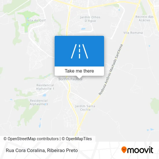 Rua Cora Coralina map