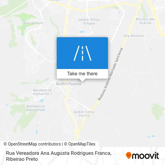 Rua Vereadora Ana Augusta Rodrigues Franca map