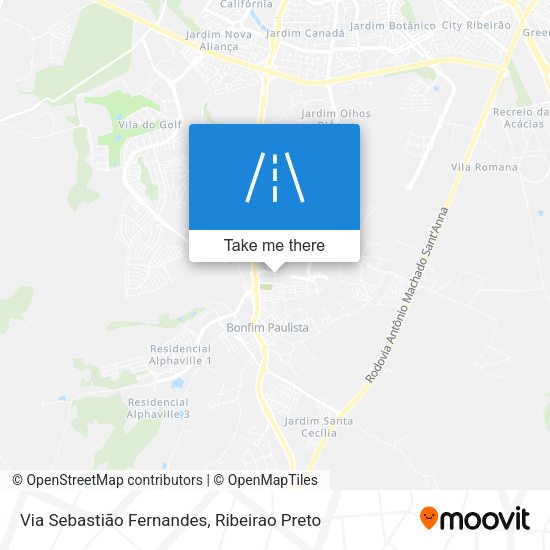 Via Sebastião Fernandes map