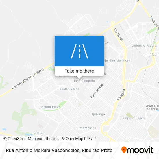Rua Antônio Moreira Vasconcelos map