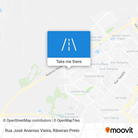 Rua José Ananias Vieira map
