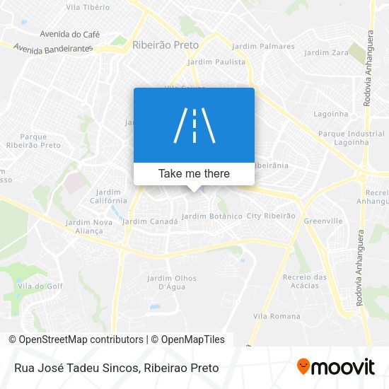 Rua José Tadeu Sincos map