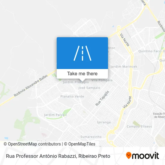 Rua Professor Antônio Rabazzi map