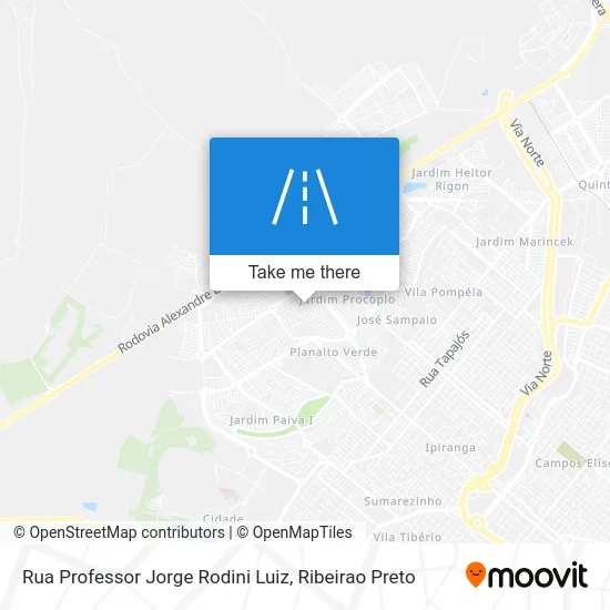 Rua Professor Jorge Rodini Luiz map