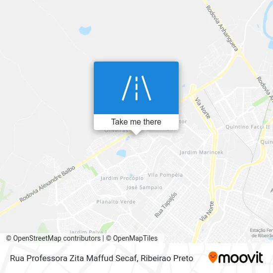 Rua Professora Zita Maffud Secaf map