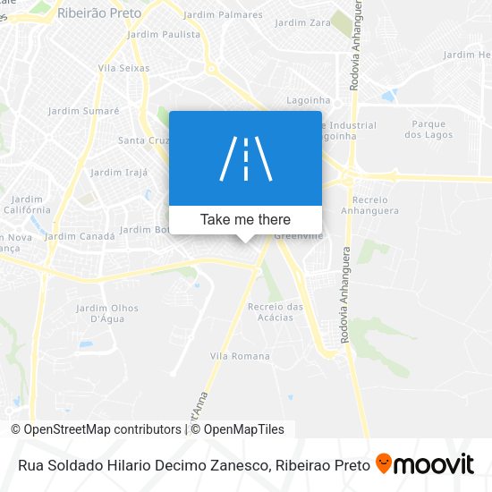 Rua Soldado Hilario Decimo Zanesco map