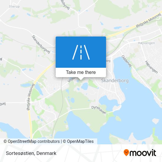 Sortesøstien map