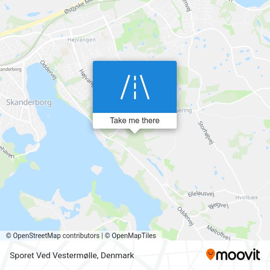 Sporet Ved Vestermølle map