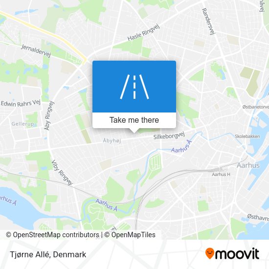 Tjørne Allé map