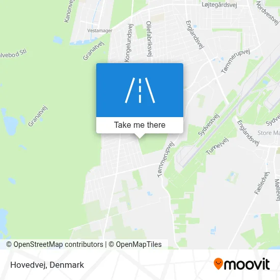 Hovedvej map