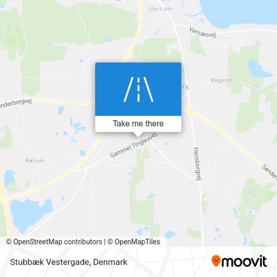 Stubbæk Vestergade map