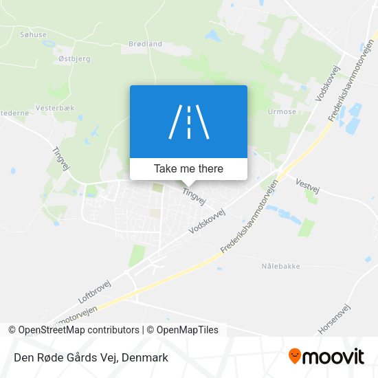 Den Røde Gårds Vej map