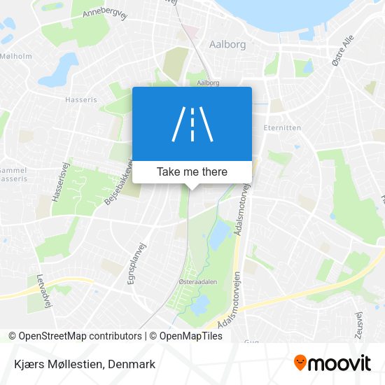 Kjærs Møllestien map