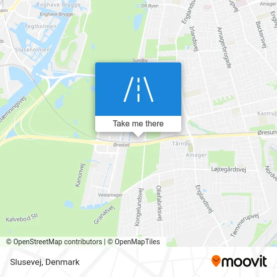 Slusevej map